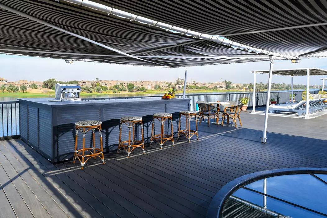 Sun deck of the MS Mövenpick Hamees Nile cruise